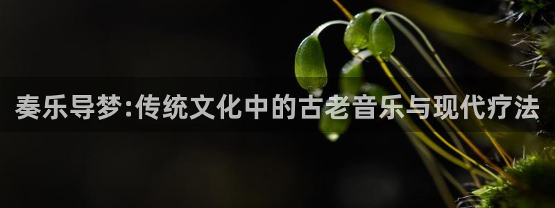 凯发app平台：奏乐导梦:传统文化中的古老音乐与现代疗法